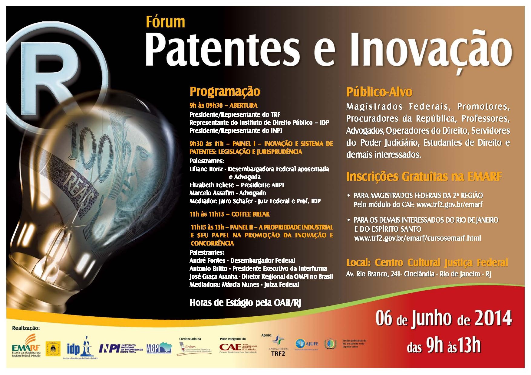 Fórum Patentes e Inovação tem apoio do IDP
